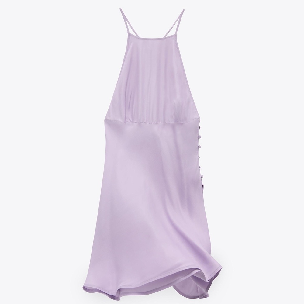 Zara Mini Slip Dress Light Lilac